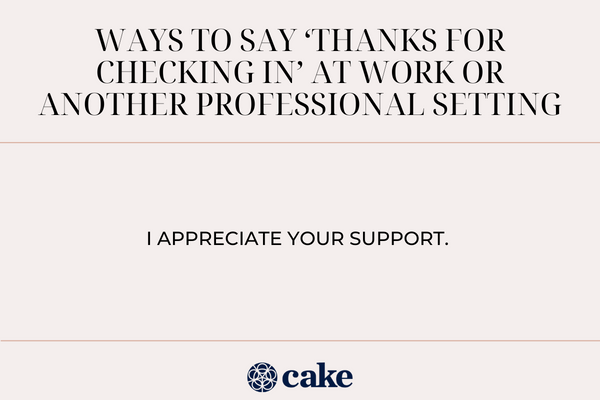 ways to say "thank you" at work